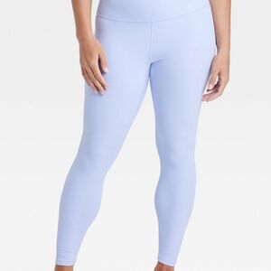 Women's Soft High-Rise Ribbed 7/8 Leggings - All In Motion™ Periwinkle Blue XXL: